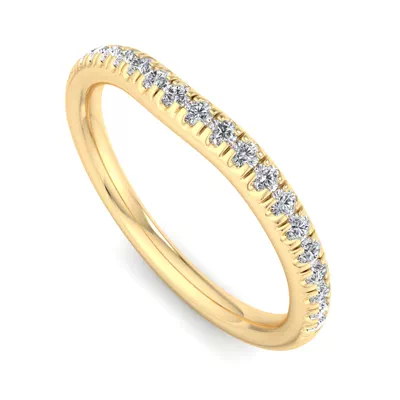 Michaela Curved Pavé Band
