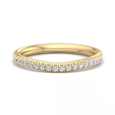 Aleena Curved Pavé Band