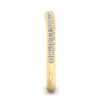 Aleena Curved Pavé Band
