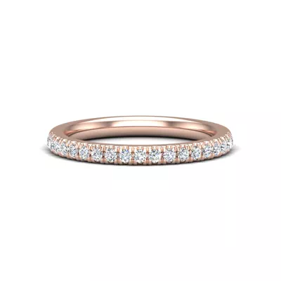 Alia Curved Pavé Band