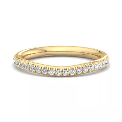 Alia Curved Pavé Band
