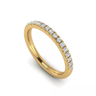 Alia Curved Pavé Band