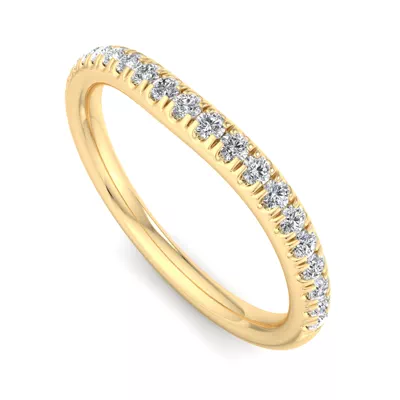 Alia Curved Pavé Band