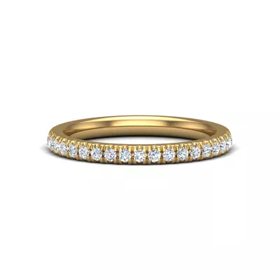 Alia Curved Pavé Band