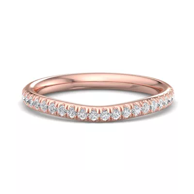 Ellis Curved Pavé Band