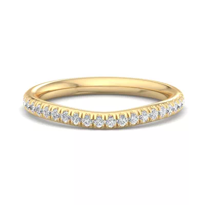 Ellis Curved Pavé Band
