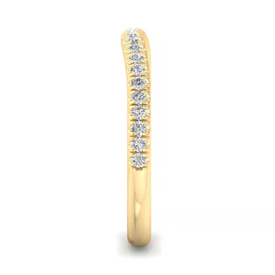 Ellis Curved Pavé Band