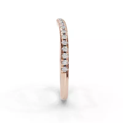 Tillie Curved Pavé Band