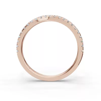 Tillie Curved Pavé Band