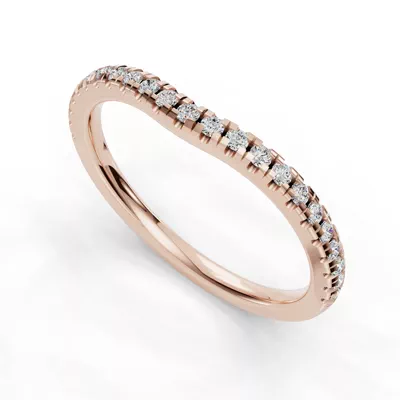 Tillie Curved Pavé Band