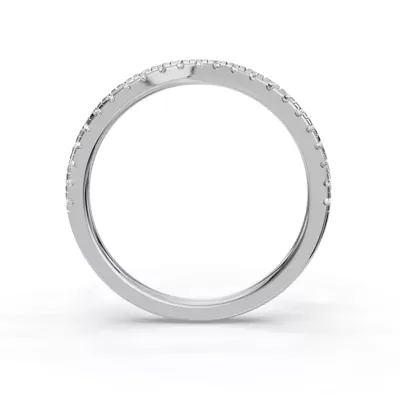 Tillie Curved Pavé Band