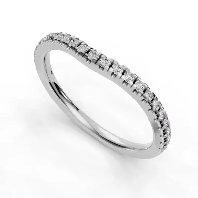 Tillie Curved Pavé Band