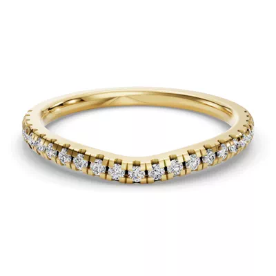 Tillie Curved Pavé Band