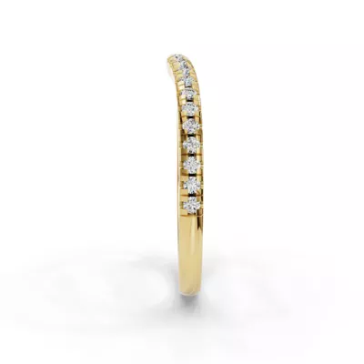 Tillie Curved Pavé Band