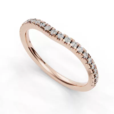 Remy Curved Pavé Band