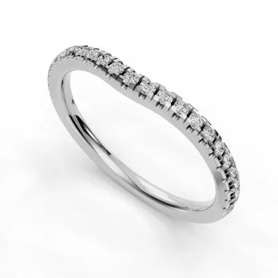 Remy Curved Pavé Band