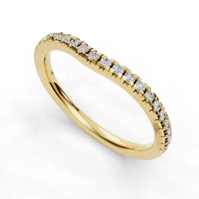 Remy Curved Pavé Band