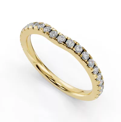 Gabriella Grand Pavé Contoured Band