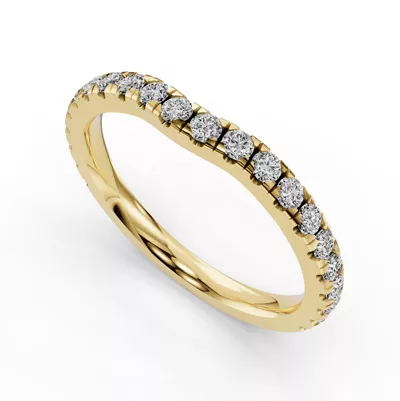 Gabriella Majestic Pavé Contoured Band