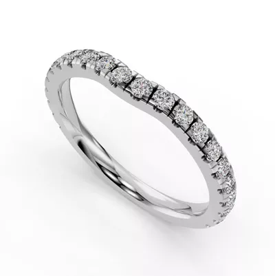 Gabriella Majestic Pavé Contoured Band
