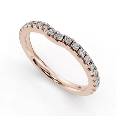 Kennedy Majestic Pavé Contoured Band