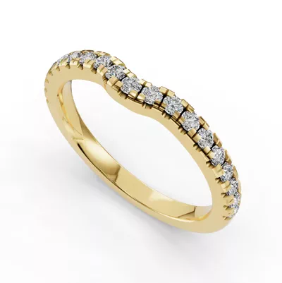 Bella Pavé Contoured Band (2.2mm)