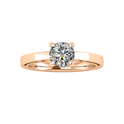Melanie Filigree Solitaire Engagement Ring