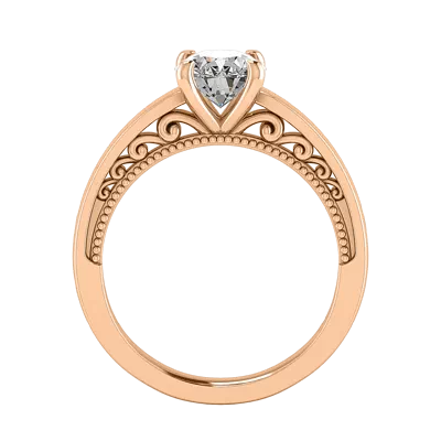 Melanie Filigree Solitaire Engagement Ring