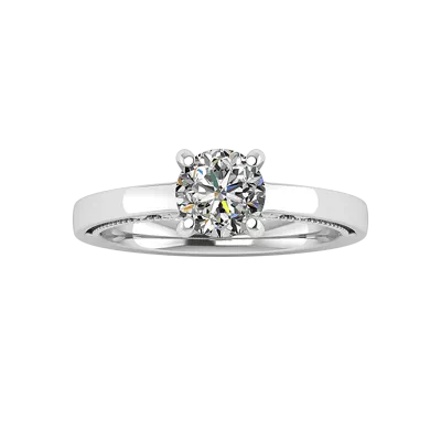 Melanie Filigree Solitaire Engagement Ring