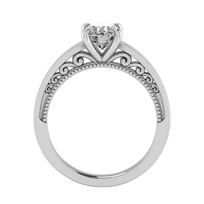 Melanie Filigree Solitaire Engagement Ring