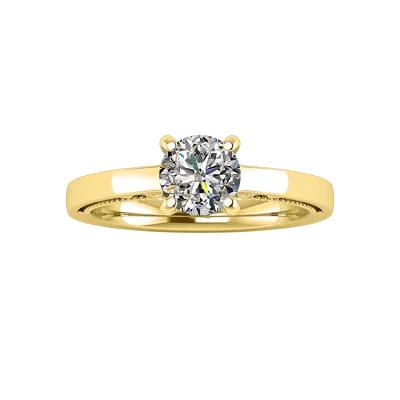 Melanie Filigree Solitaire Engagement Ring