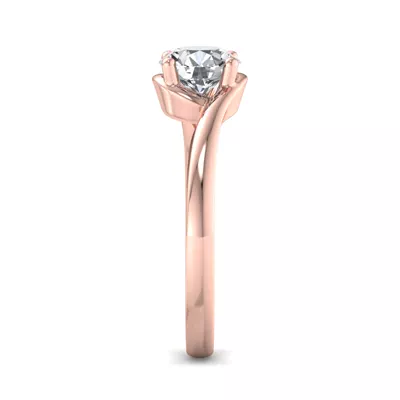 Evelyn Bypass Solitaire Engagement Ring