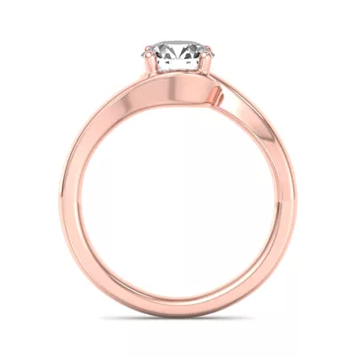 Evelyn Bypass Solitaire Engagement Ring