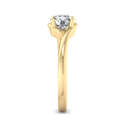 Evelyn Bypass Solitaire Engagement Ring