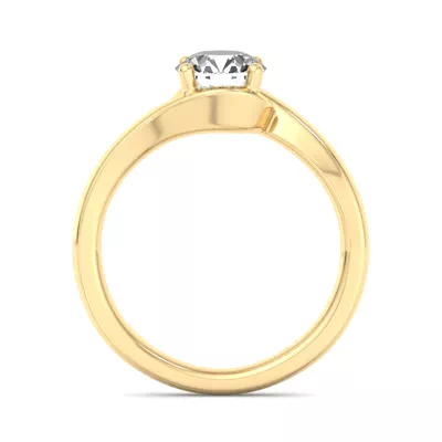 Evelyn Bypass Solitaire Engagement Ring