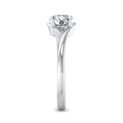 Evelyn Bypass Solitaire Engagement Ring