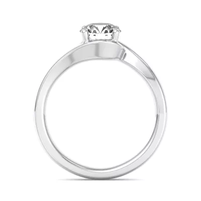 Evelyn Bypass Solitaire Engagement Ring