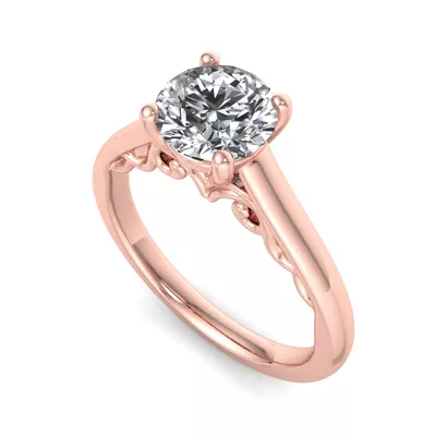Hadley Filigree Solitaire Engagement Ring