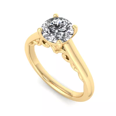 Hadley Filigree Solitaire Engagement Ring