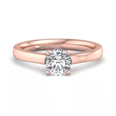 Rose Solitaire Engagement Ring
