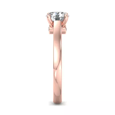 Rose Solitaire Engagement Ring