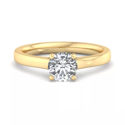 Rose Solitaire Engagement Ring