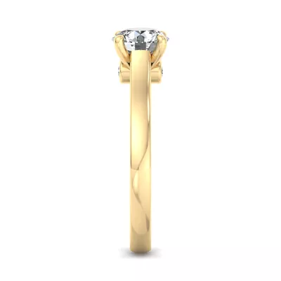 Rose Solitaire Engagement Ring