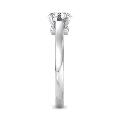 Rose Solitaire Engagement Ring