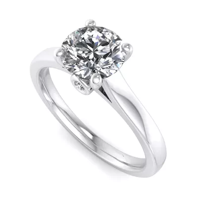 Rose Solitaire Engagement Ring