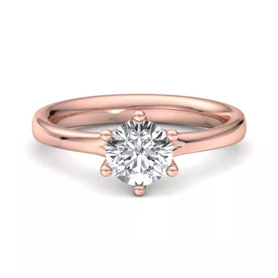 Kaylee 6 Prong Tapered Engagement Ring