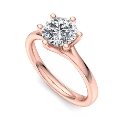 Kaylee 6 Prong Tapered Engagement Ring