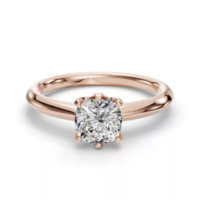 Olivia Knife Edge 6 Prong  Solitaire Engagement Ring