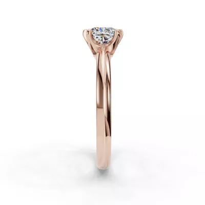 Olivia Knife Edge 6 Prong  Solitaire Engagement Ring