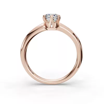 Olivia Knife Edge 6 Prong  Solitaire Engagement Ring